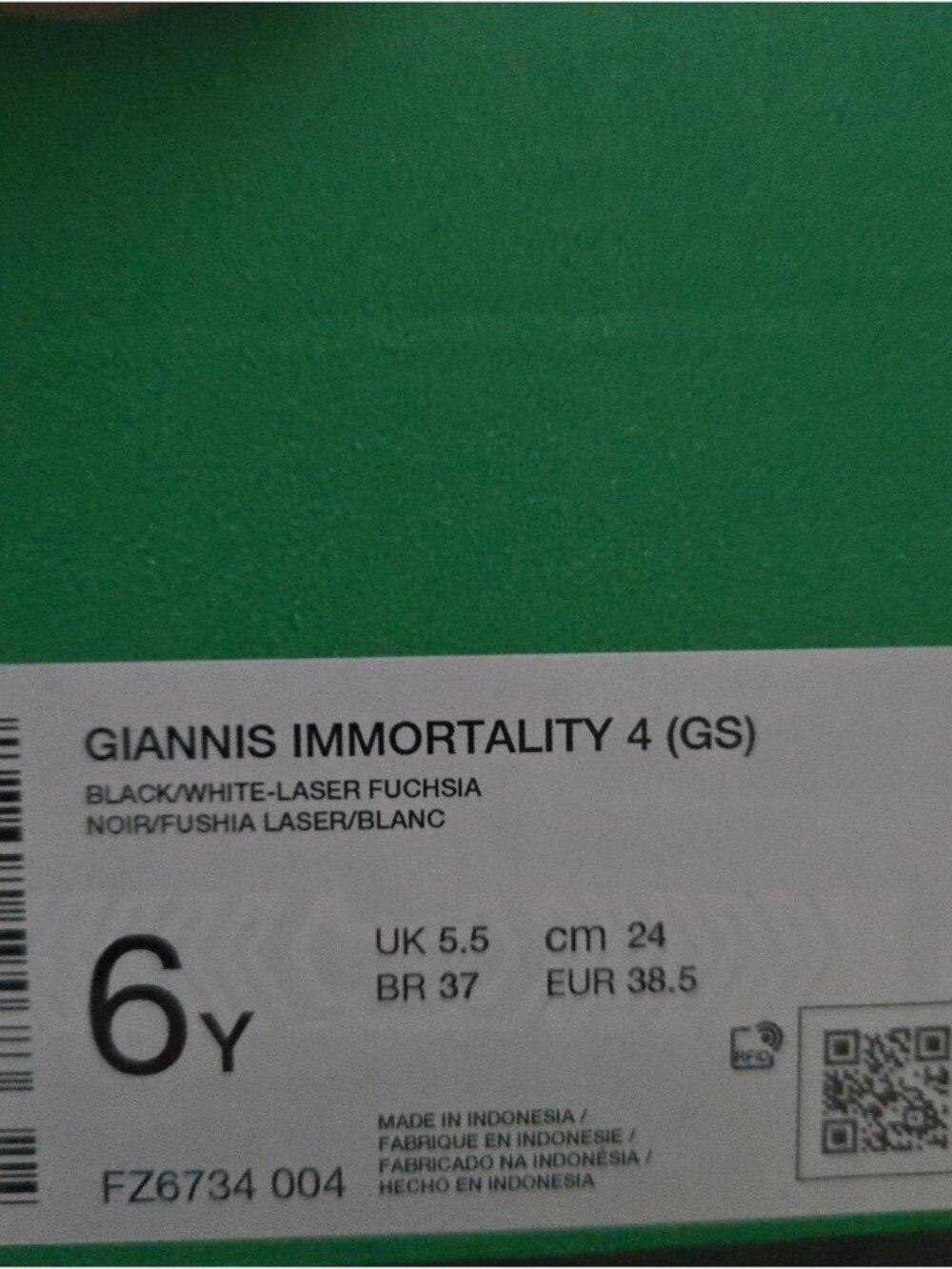 Giannis Immortality 4 GS 6Y Pink And Black Basketball Sneakers New 1026 - Picture 8 of 8